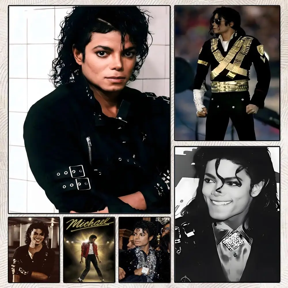 Michael Joseph J-Jackson Singer Poster Poster Decorative Wall Art Stickers Mural For Home Living Room Hallway Decor Gift