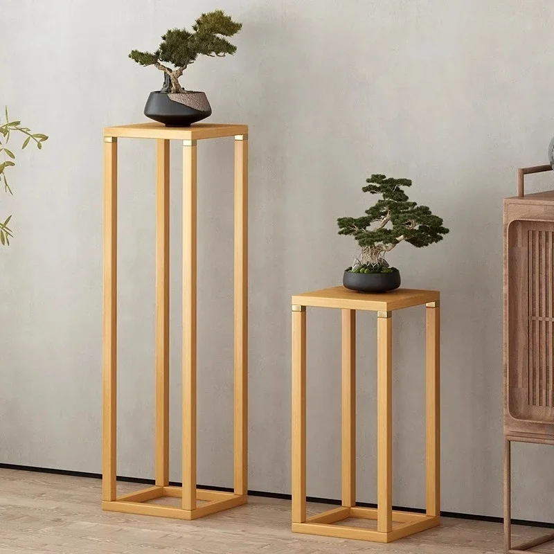 Flower rack, living room floor standing solid wood flower pot placement rack, indoor new Chinese style decoration storage rack,