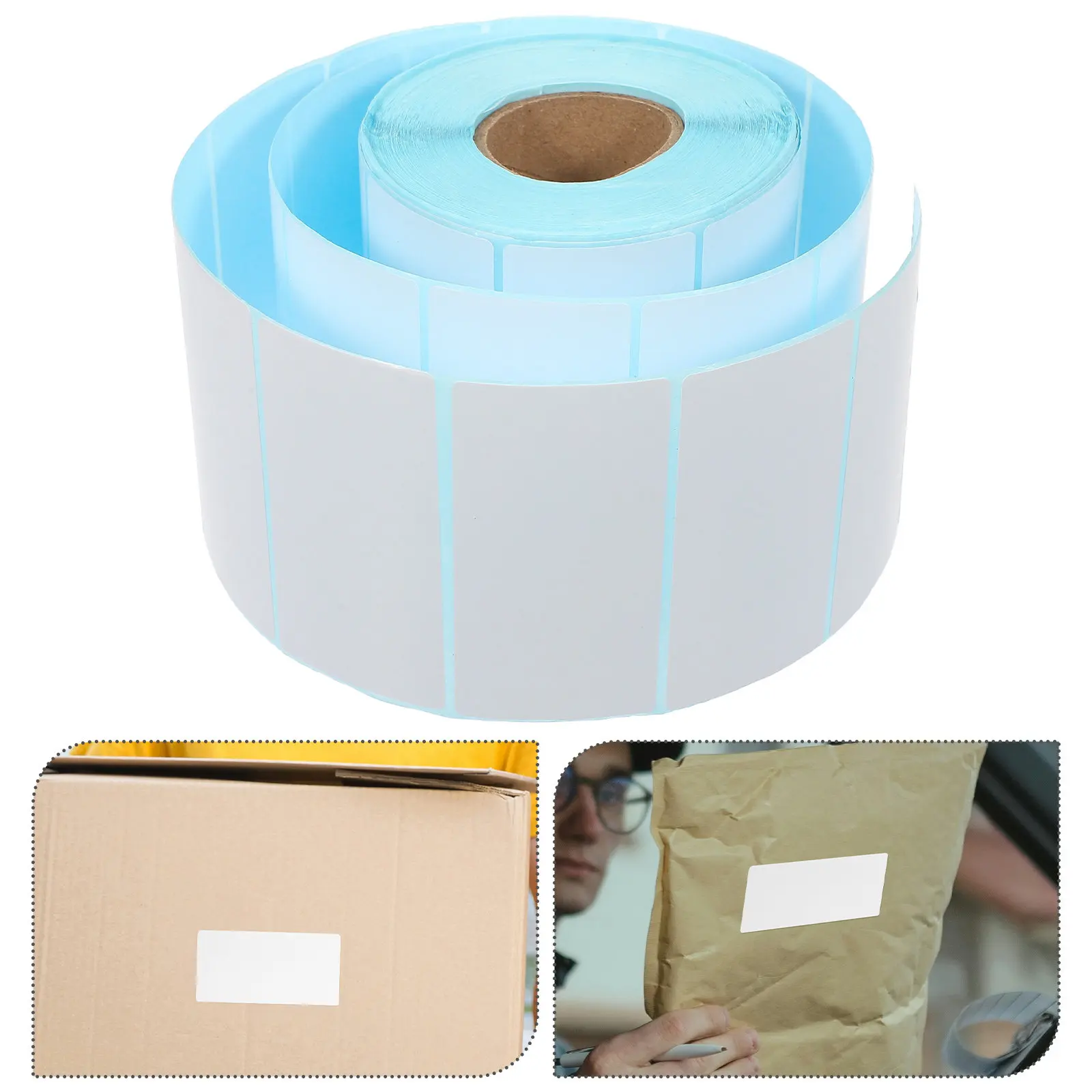 

80x40mm Direct Thermal Label Paper Rolls with 1000 Labels Resistance to Water Oil for Warehouse Product Labeling Fast