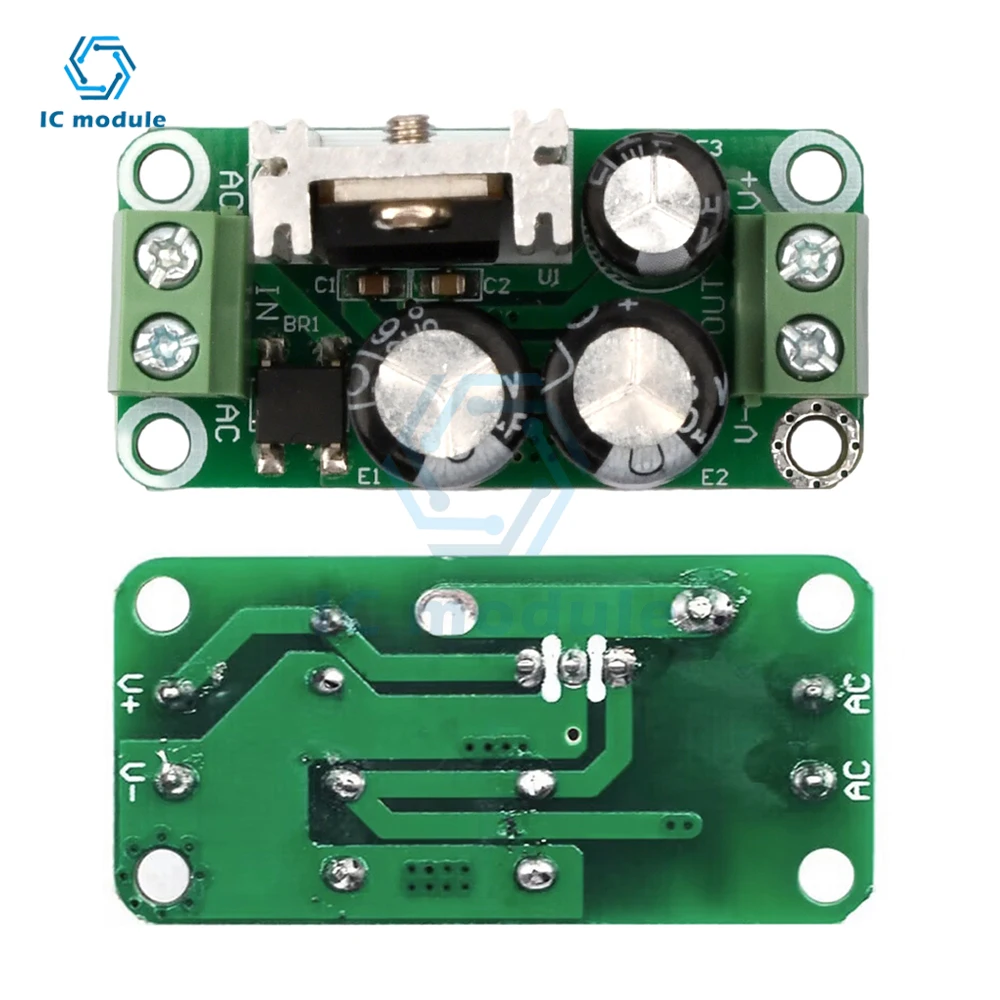 Single regulated power supply module DC 5V 6\\V 9V 12V 15V 24V rectifier filter board 7805/ 7809 / 7812/7824  for Audio Amplifier