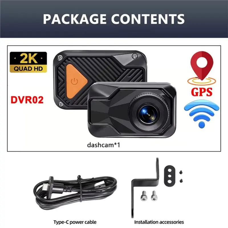 GPS Tracking Wifi Loop Recording 2K For Electric Bike Bicycle Motor Motorcycle DVR IP67 Waterproof Video Recorder Camera