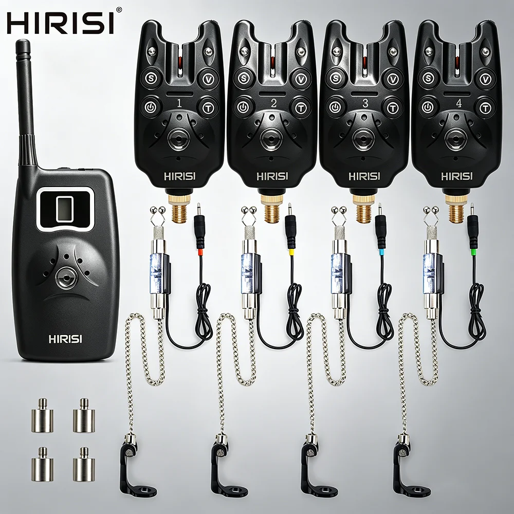

Беспроводной сигнализатор поклевки Hirisi B1203S 1+4 с 4 светодиодными сигнализаторами и противоударным чехлом из ЭВА для карповой рыбалки