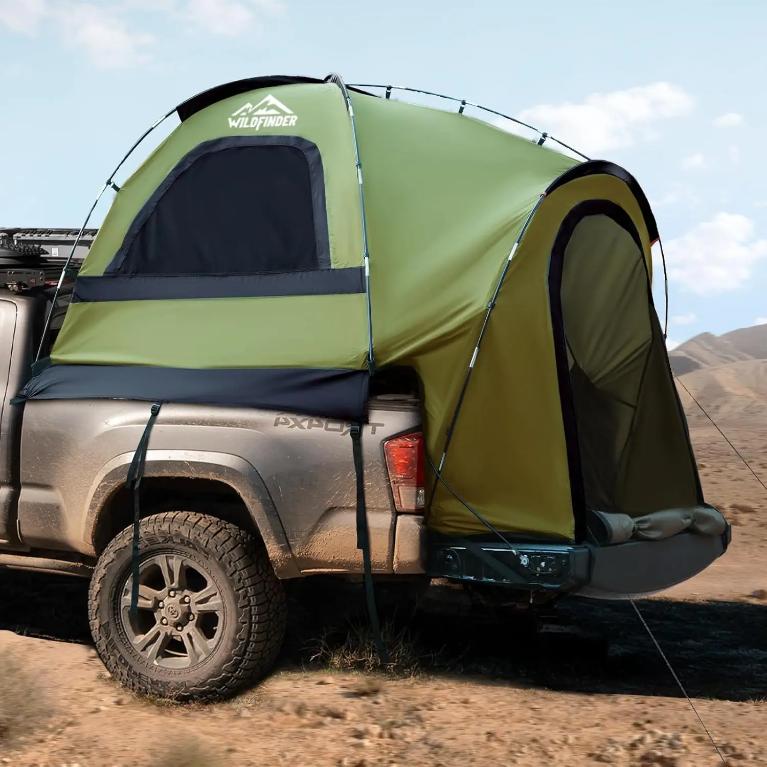 

Pickup Truck Tent Camping Bed 2 3 Person Sleeping Portable Waterproof PU3000mm Car Tent