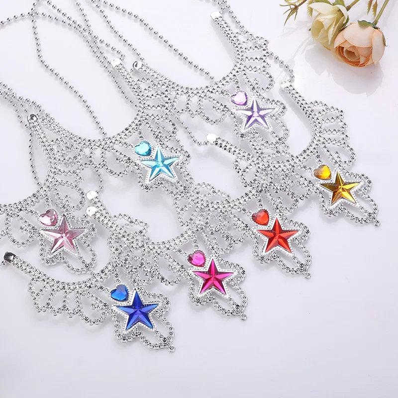 Creative Children's Magic Necklace Bracelet Set Cute Pretty Girls Hand Jewelry Accessories Fashion Cartoon Exquisite Pendant