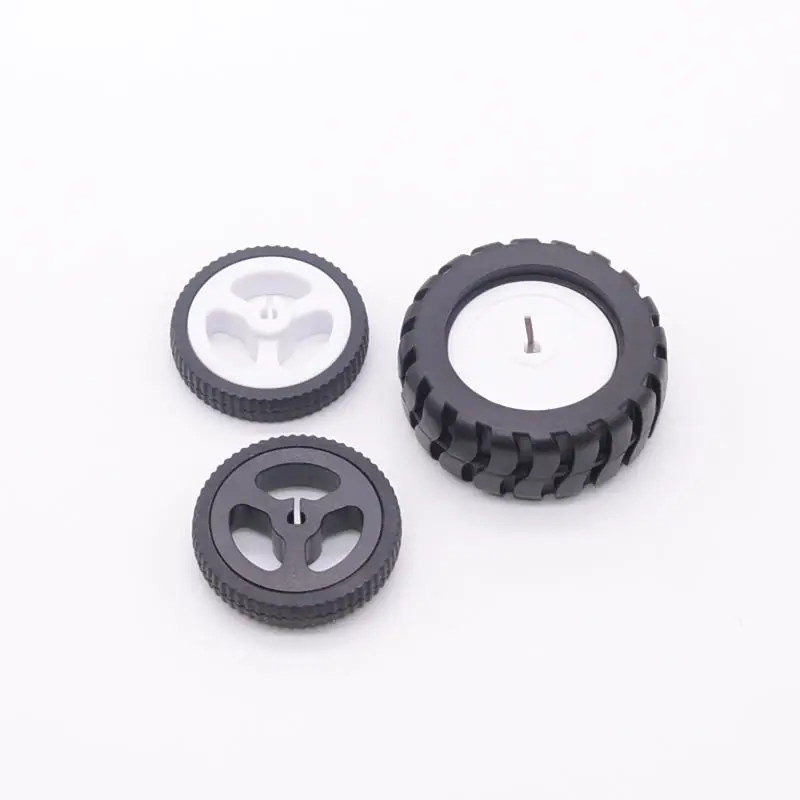 D-Shaped Hole Plastic Rubber Wheel 34mm/43mm D3mm Hole N20 Reducer Motor Special Tire Wheel