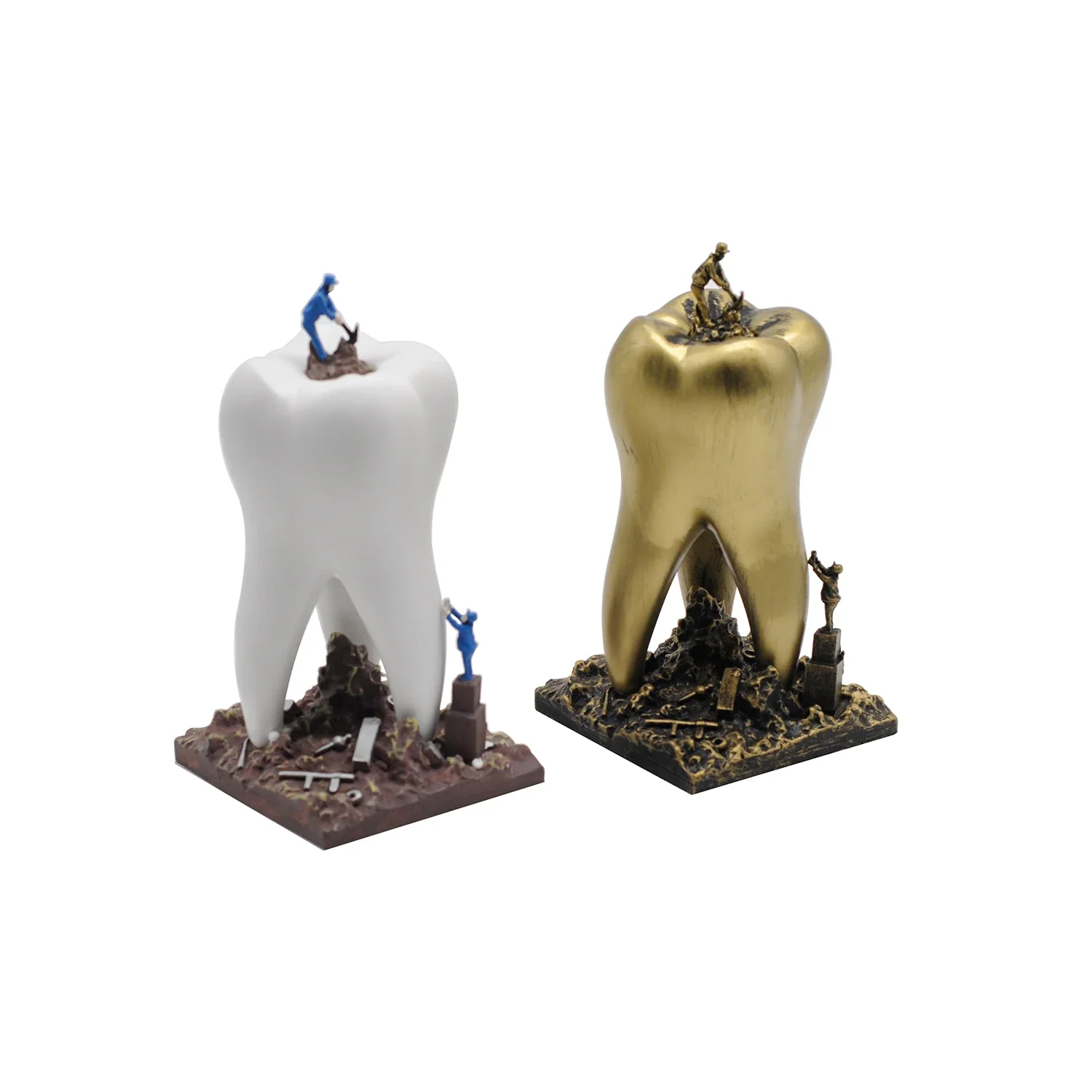 

1PC Handmade Resin Tooth Sculpture Cute Dental Decor For Dentist Office Clinic Home Decoration Art Craft