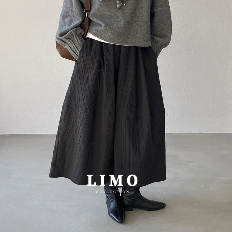 

LIMO 2025 Fall Winter Trendy Cotton Lantern Skirt Designer Midi Skirt for Women Elegant Daily Wear Party Vacation Tulle Skirt