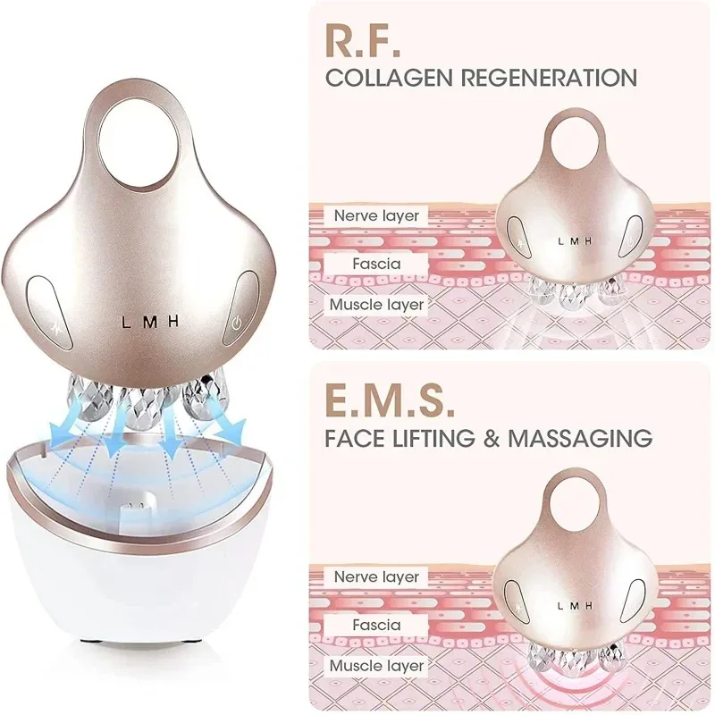 EMS 5-IN-1 Gesichtsmassagegerät 4D Photon Beauty Device Hautstraffung Straffen Anti-Falten Hautpflege Gesichtsmassage Facelifting Maschine