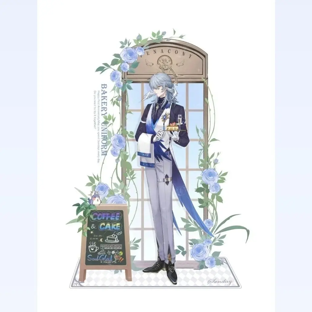 Honkai Star Rail Coffee Shop Acrylic Stand Aventurine Dr. Ratio Sunday Waiter Figure Display Game Goods Collection Desk Decor