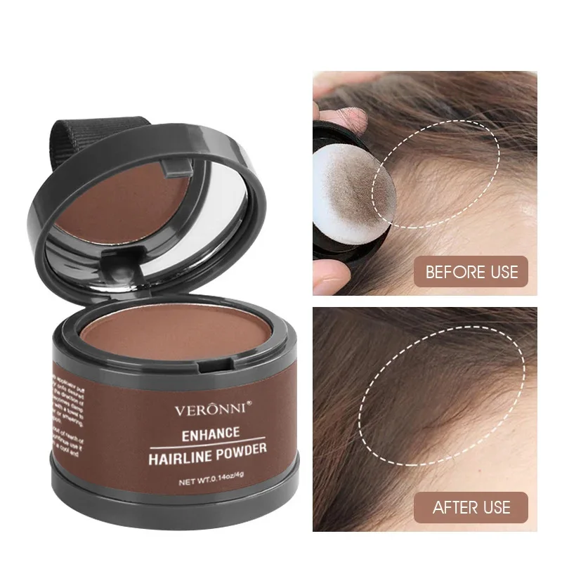 Haaransatz Reparatur Füllung Pulver Haar Schatten Stirn Trimmen Glatze Abdeckung Concealer Haar Flauschigen Make-Up Schönheit Wurzel Abdeckung Up