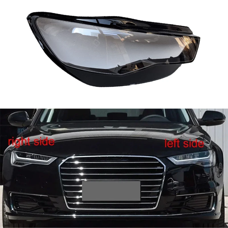 For Audi A6 A6L C7 Transparent Lampshade Headlamp Cover Lens Headlight Lamp Shell Plexiglass 2016 2017 2018