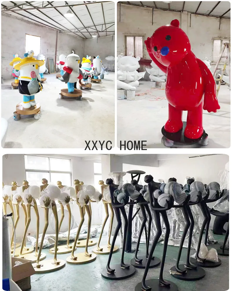 Humanoid Art Sculpture Ball Floor Lamp Designer Creative Large Human Body Floor Ornaments  home accessories  room decor