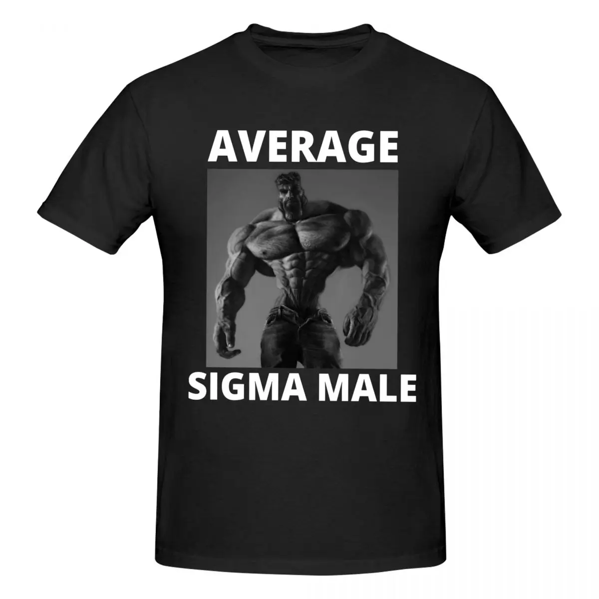 Men Average Sigma Male Gigachad T Shirt Streetwear Cotton Shirt Men