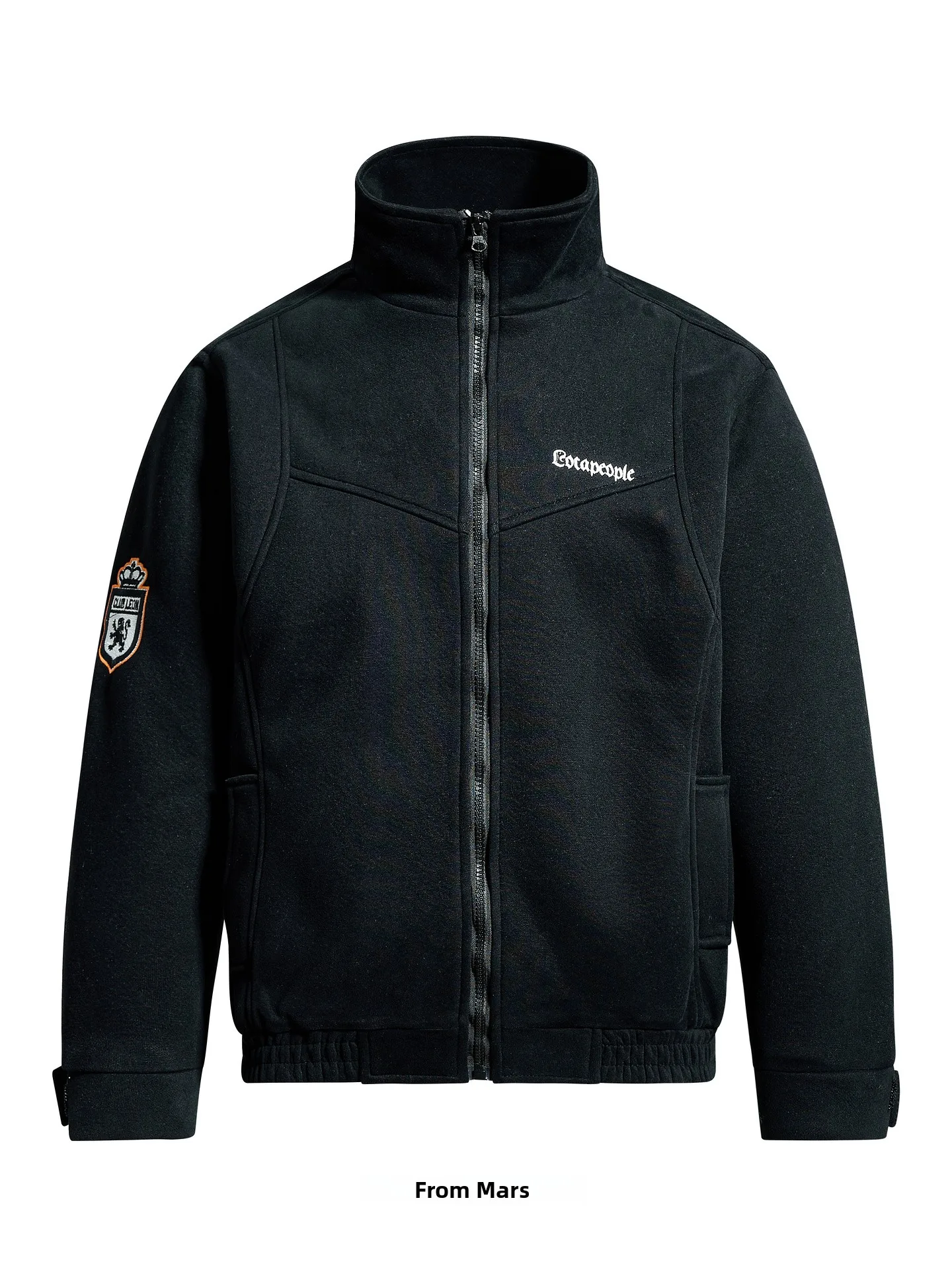 

Ретро-куртка унисекс свободного кроя с воротником-стойкой на молнии, из хлопка и полиэстера, для осени и зимы