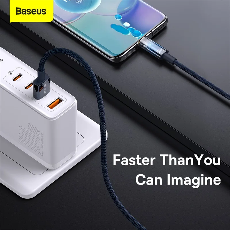 Baseus 100W USB 유형 C 케이블 화웨이 P50 P40 메이트 40 프로 Supercharge 6A 빠른 충전 충전기 데이터 케이블 66W QC 3.0 와이어 코드