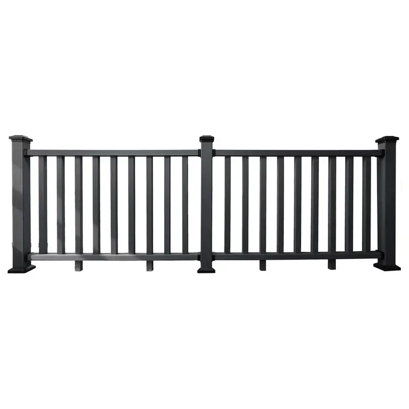 Outdoor Real Wood Look Composite Balcony Railing Fence and Handrail with Aluminum Cap for Outdoor Farm Garden