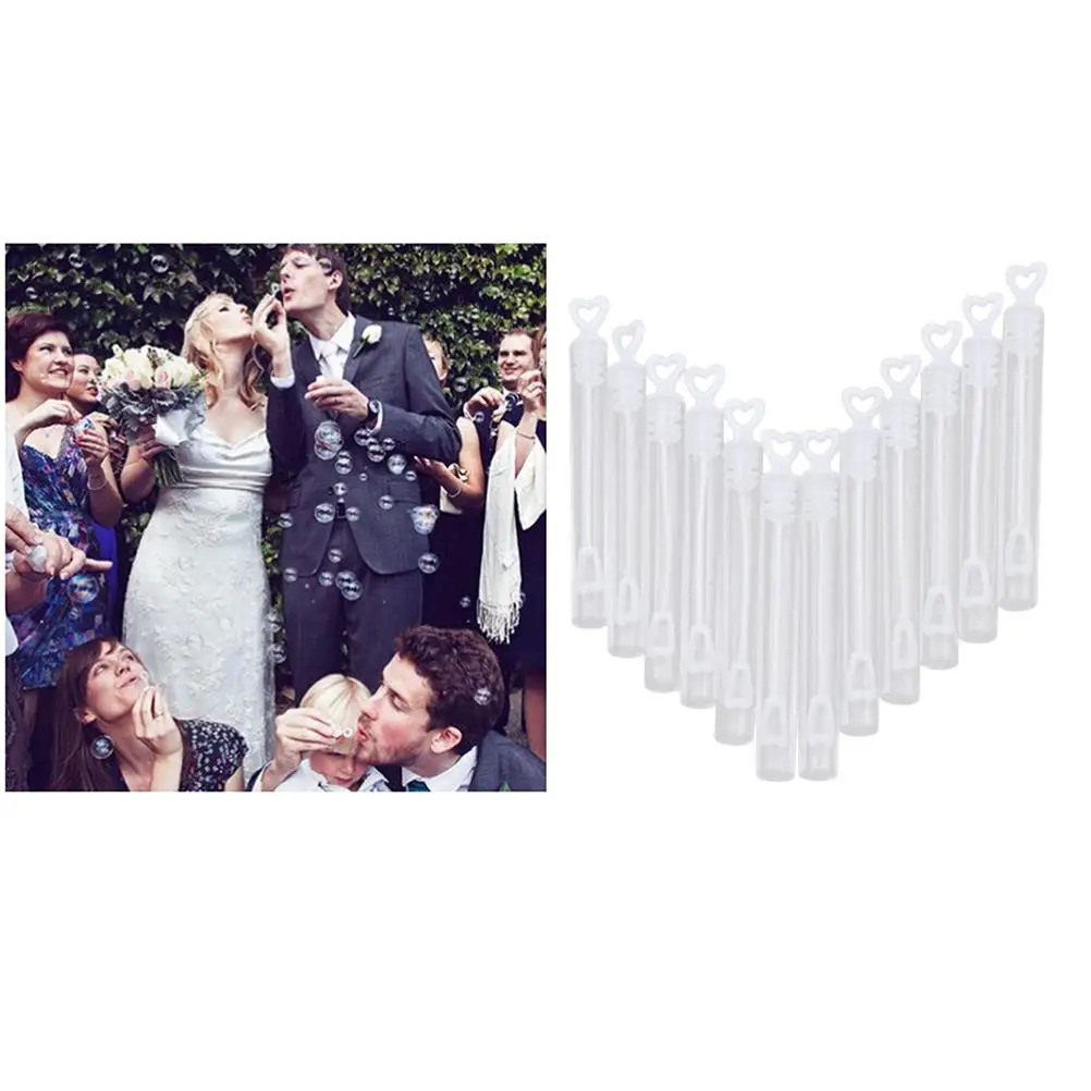 

30pcs Empty Bubble Bottles Heart Shape Cap Plastic Kids Party Favors Wedding Bridal Shower Graduation Gifts Soap Water