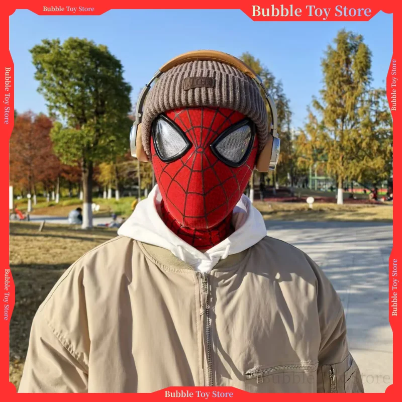 Nueva Máscara de Spiderman 1:1, Réplica de Alta Calidad, Casco Usable con Ojos Magnéticos Extraíbles, Accesorio de Cosplay de Película, Regalo Coleccionable