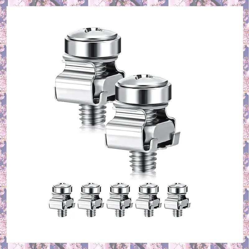 

Retail 100 Sets M6 Rack Screws Set 20Mm Screws And Cage Nuts Rack Mount Screws And Square Insert Nuts Server