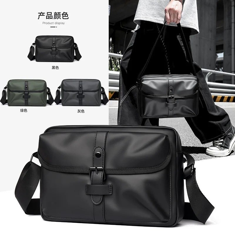 

Cross-Border Southeast Asian Trendy Brand Leather Men's Bag Street Style Hong Kong Style Motorcycle Small Handbags
