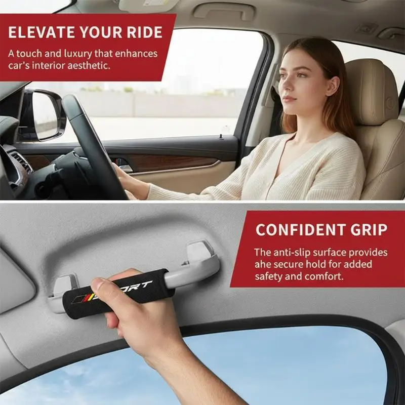 1 Pcs Fluff Car Roof Door Handle Protector Car Armrest Cover, Fit For Vehicle Use Can Be Freely Matched To Decorate Your Car