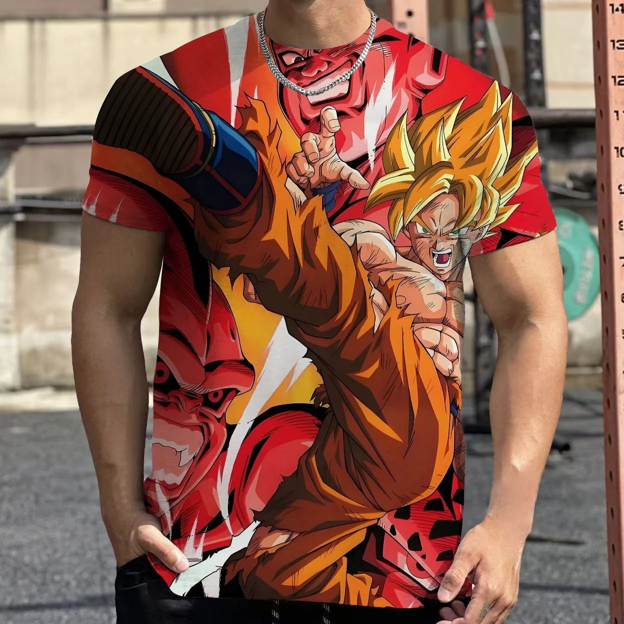 

Japanese Anime Dragon Ball Print T Shirt Men Vintage Washed Tshirt Short Sleeve Cotton Tops Tee Harajuku Hip Hop Kids Streetwear