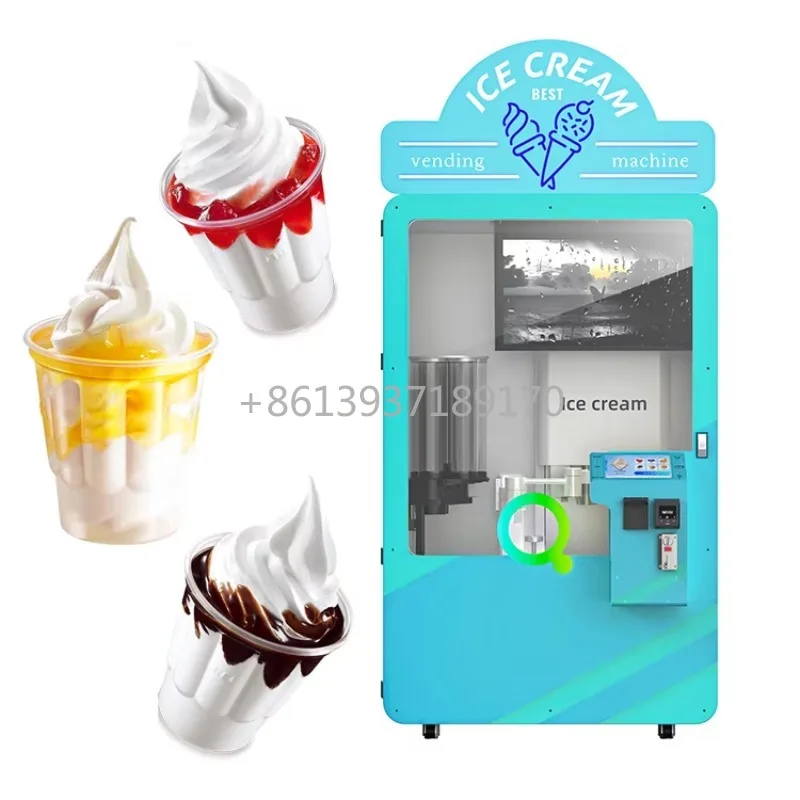 Máquina comercial vendedora caliente del refrigerio de la máquina del helado completamente automática no tripulada comercial