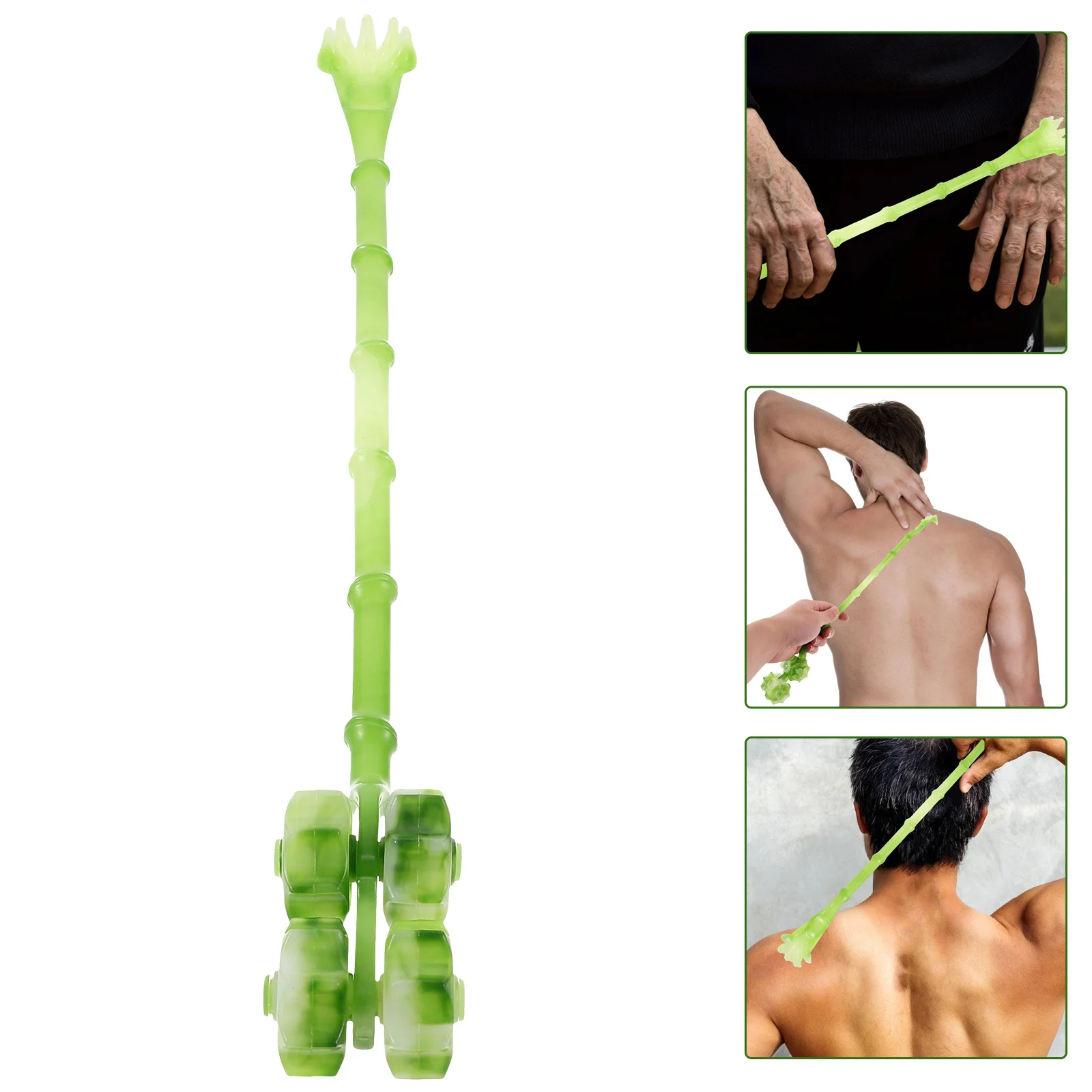 Grattaschiena Beige Otto rotoli Design artiglio Maniglia facile da impugnare Gadget divertente antistress per uso quotidiano Massaggiatore per il corpo