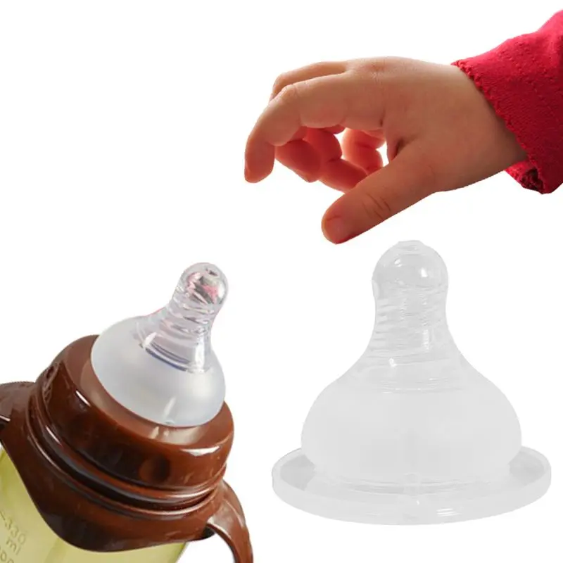 Baby Transparent Nipple for Bottle Safe Silicone Flat for Head Pacifi Dropship