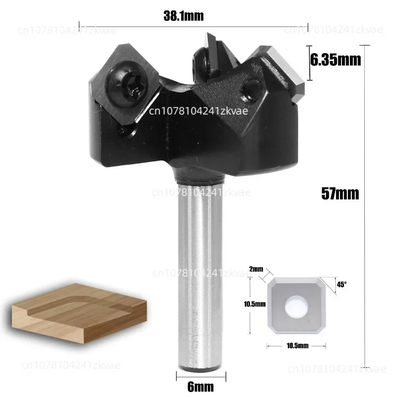 1pc Cnc Heavy Duty Spoilboard Plunging Surfacing Planing Fly Cutter & Slab Leveler Milling Cutters for Wood Router Bits End Mill