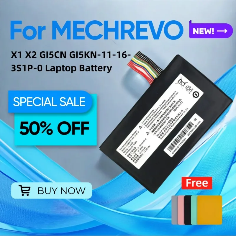 

For MECHREVO Deep Sea Titan X1 X2 GI5CN GI5KN-11-16-3S1P-0 Laptop Battery Give Away A Mouse Pad