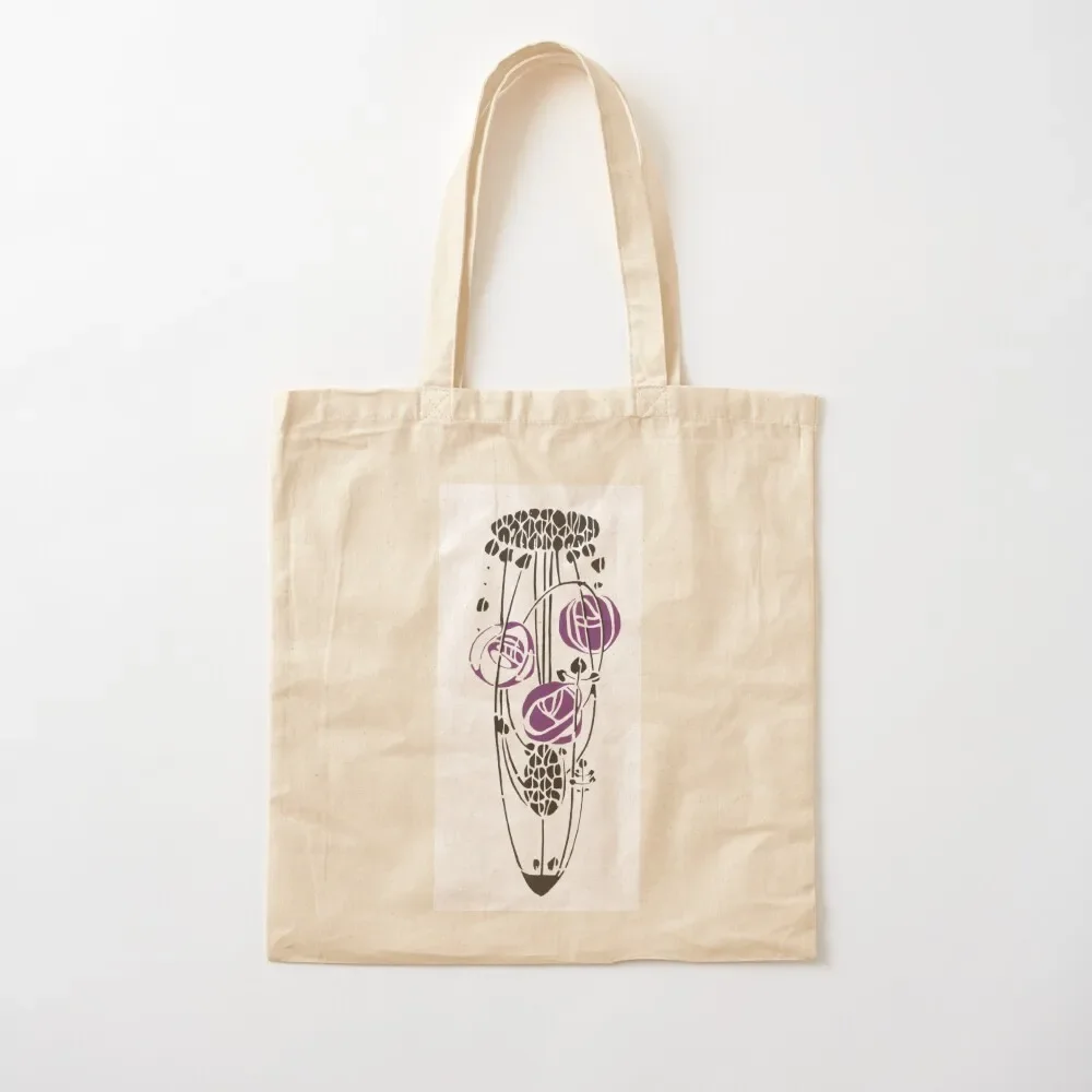 

Charles Rennie Mackintosh Roses 4. Tote Bag Lady bag reusable shopping bags shopping cart bags canvas tote