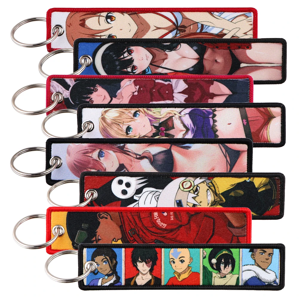 Anime Key Chain for Men Women Key Fobs Holder Avatar Key Tag Key Ring Jet Tag Pendant Fashion Accessories Gifts