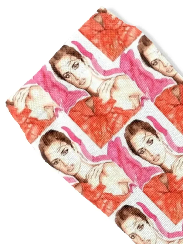 Penelope Cruz Socks floor heated with print Socks For Man Women's