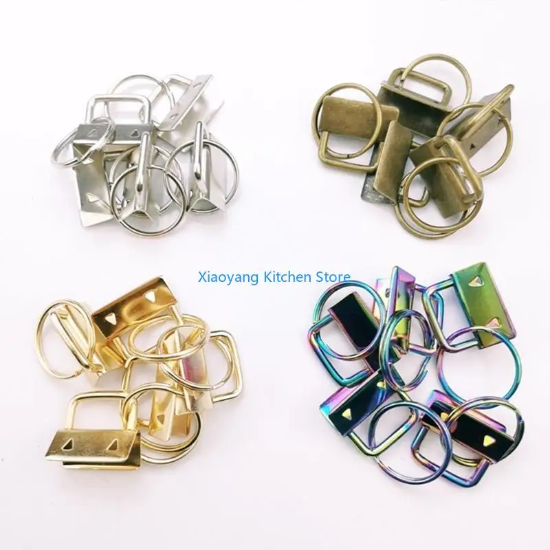 

69hc 42pcs 6 Colors 25 мм для ключа Adnuge с разделенными кольцами для браслета хвостовые наборы для багажного запястья Cl