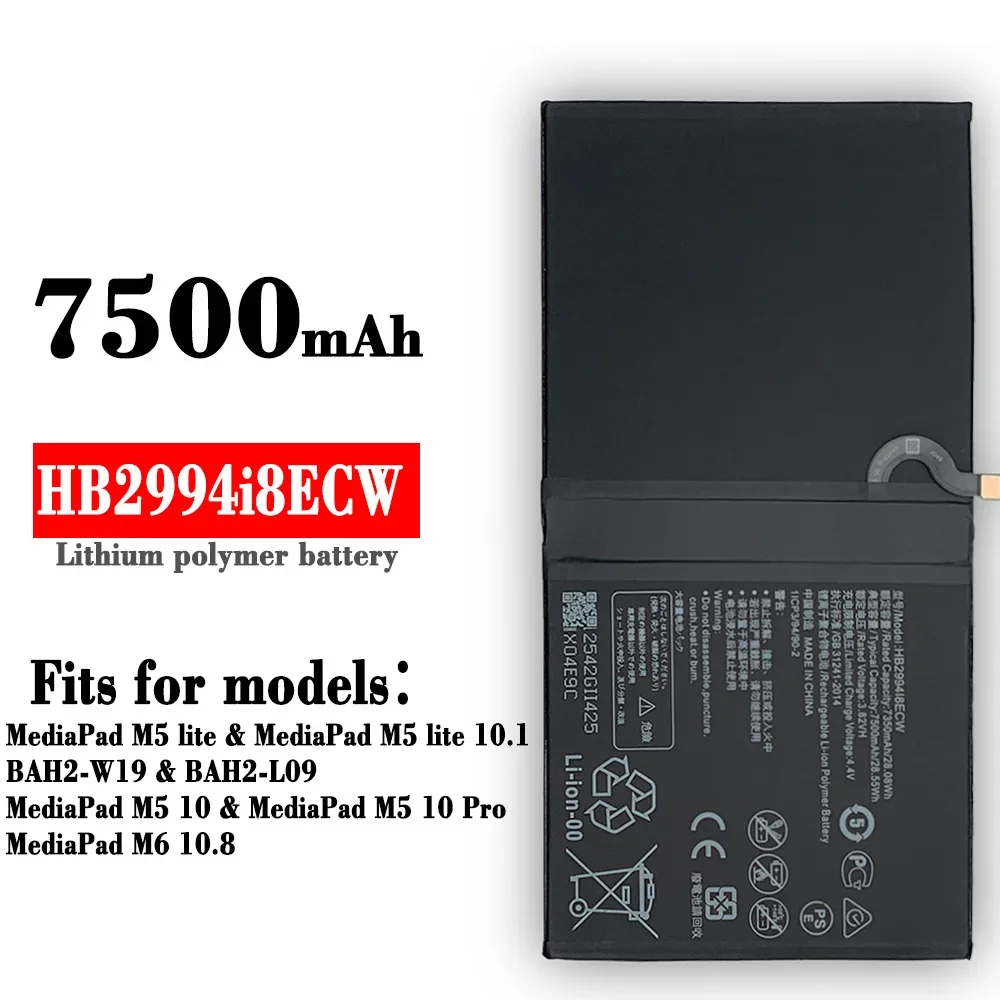 Phone Replacement Battery For Huawei MediaPad M6 10.8 M5 LITE TAB HB2994i8ECW High quality Tablet Phone Battery