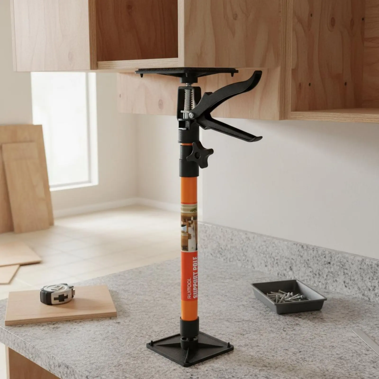 2 Pieces Cabinet Support Pole High Load Capacity Adjustable Support Rod Ceiling Support Brace Heavy Duty Cargo Bar