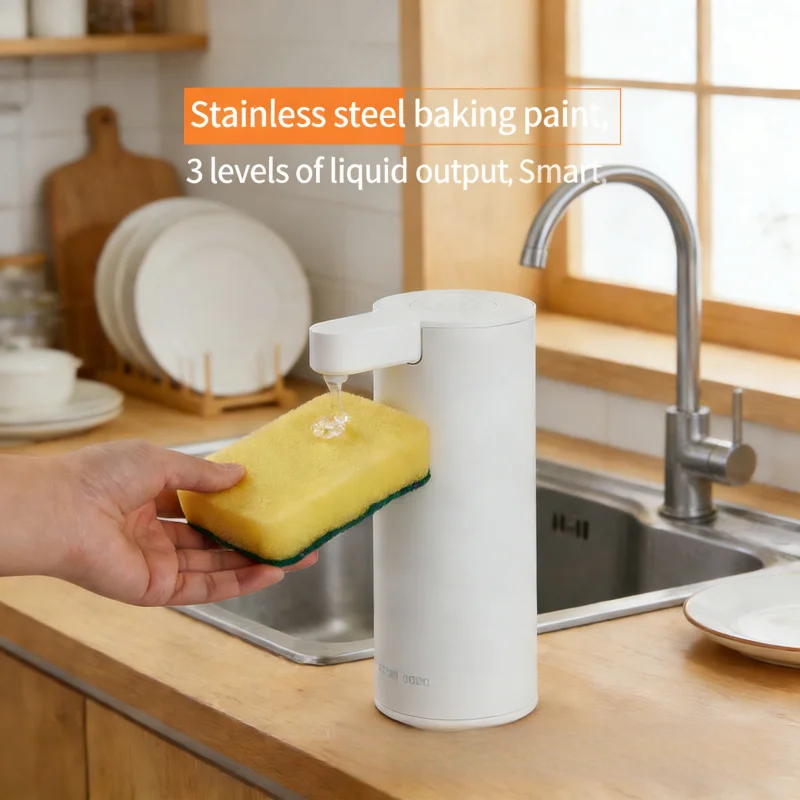 

Automatic Kitchen Soap Dispenser 304 Stainless Steel Touchless Sensor Liquid Soap Machine for Dish Soap Hand Sanitizer Shower Ge