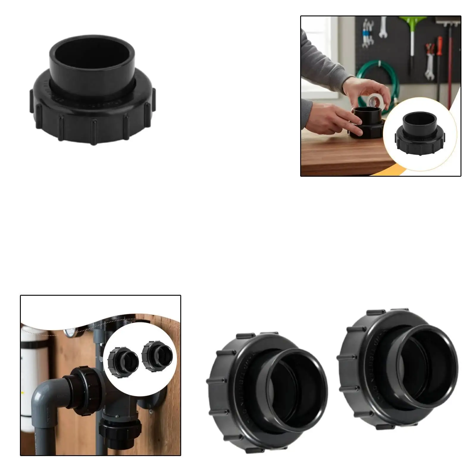 Pool Filter Valve Adapter 270100 PVC High Durability for Pool Pump and Filter Unit Reliable Connection