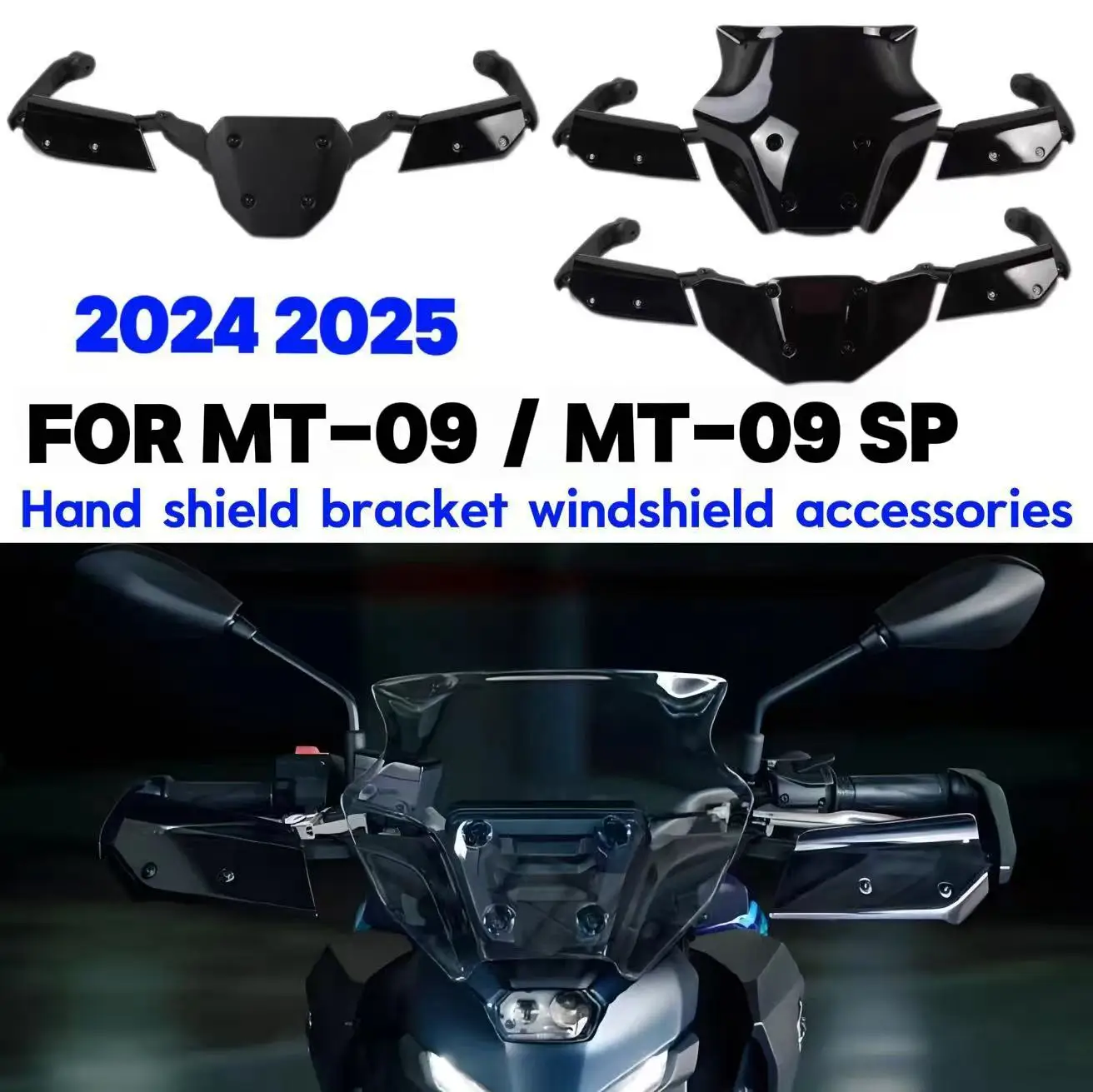 FORMT-09 MT 09 SP MT09 2024 2025 New Motorcycle Accessories Hand Shield Windshield Windshield Windshield Handle Bracket