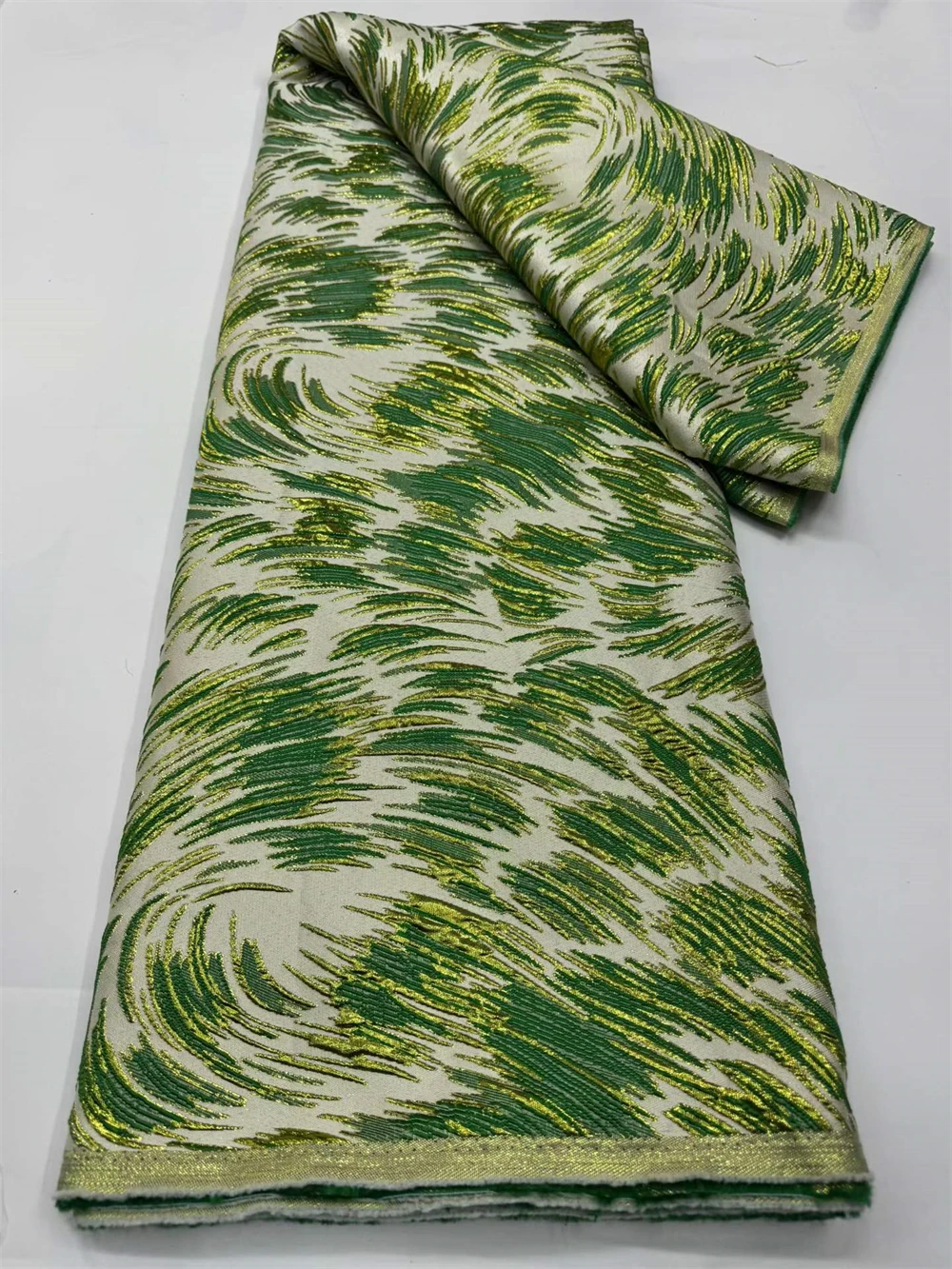 Goedkope, hoogwaardige Afrikaanse organza brokaat kantstof, 5 yards, Franse tule, geschikt voor feestjurken, Nigeriaanse jacquard kant, stof voor het maken van kleding.