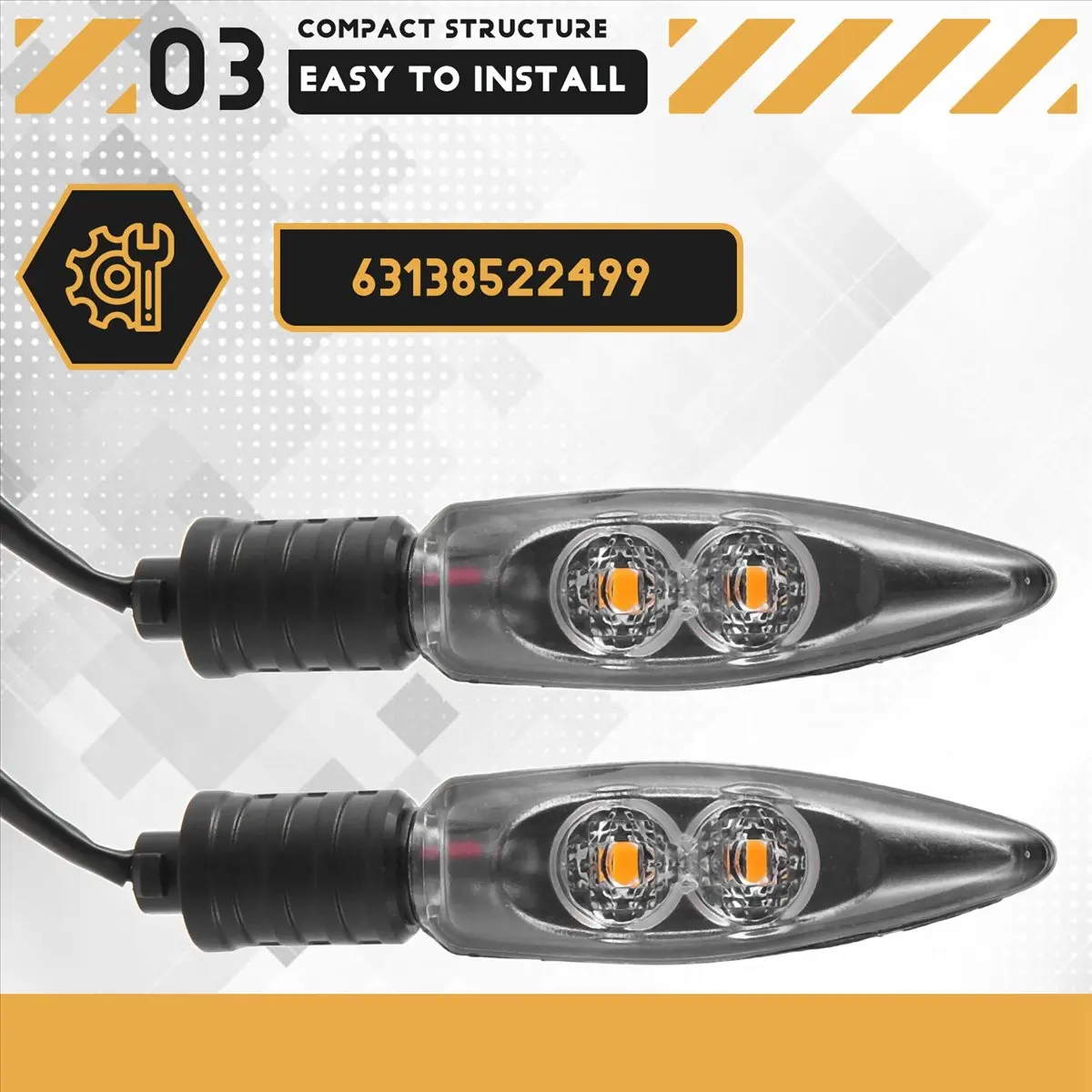 #89R Front Turn ,For -BMW R1200GS Adv F650GS R1200R Turn Signals LED Indicators Front (Black)