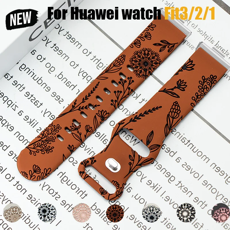 new-silicone-strap-for-huawei-fit3-2-1-two-tone-silicone-replacement-women-watch-band-for-huawei-fit3-fit2-fit4-watch-accessory