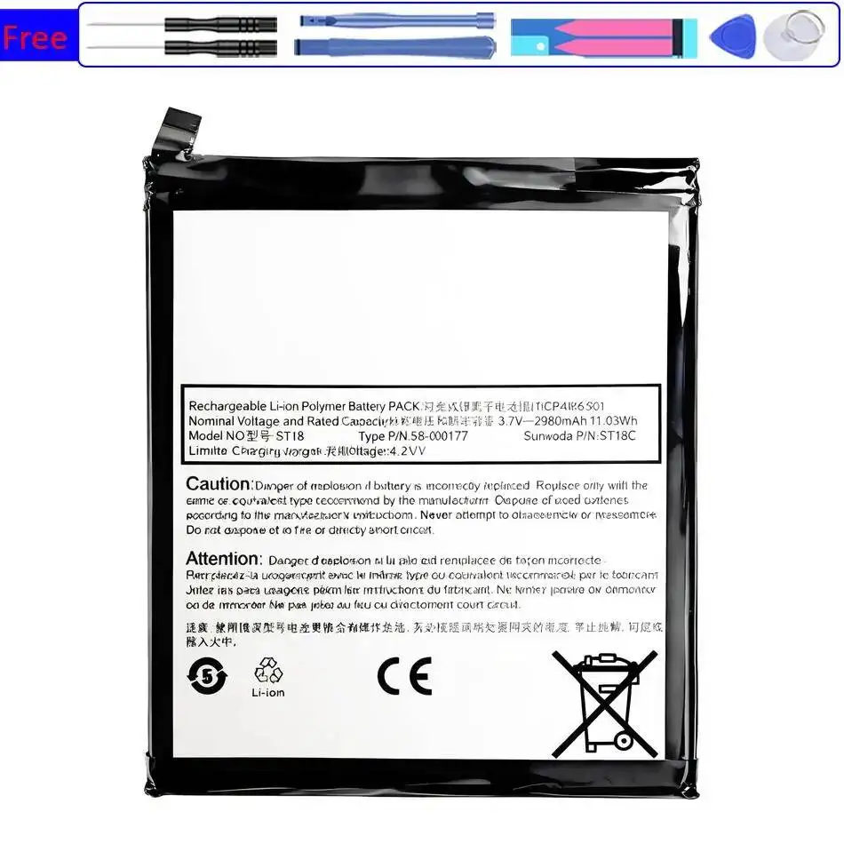 

2980Mah ST18 ST18C Laptop Battery High-Efficiency For Amazon Kindle Fire 7 7Th Gen 2017 58-000177 GB-S10-308594-060L