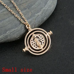 Harries Time Converter Necklace Wand Potters small Time Turner Hourglass Snitch Pendant Triangle Necklace Friend's Birthday Gift