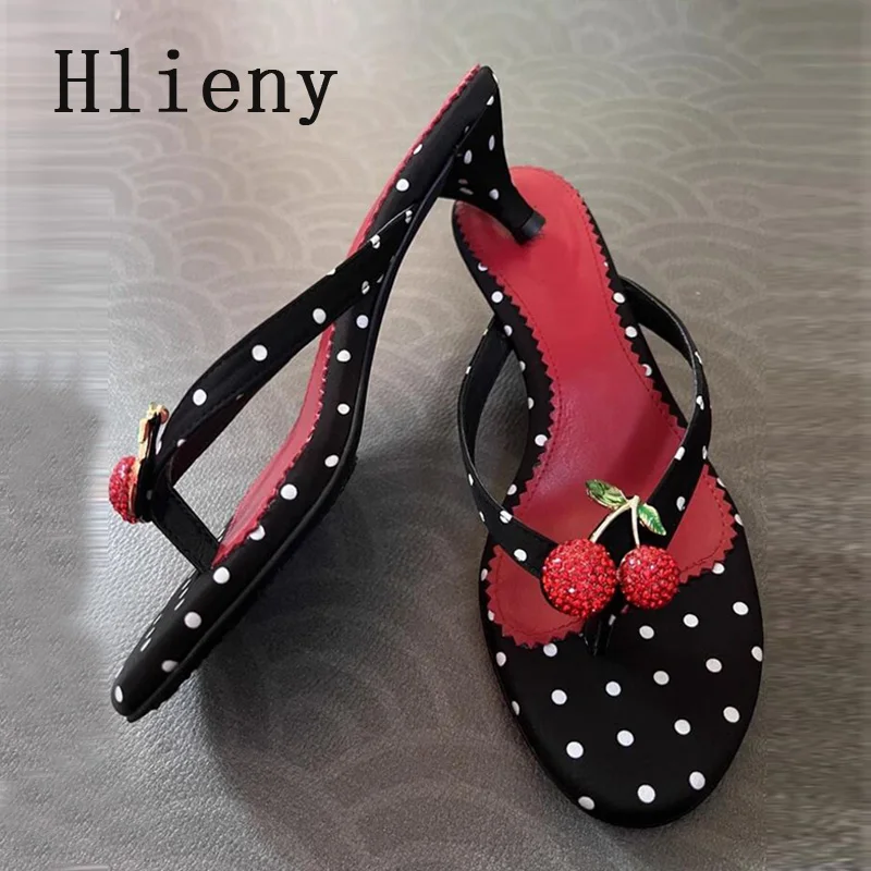 

Hlieny 2025 новые летние женские тапочки с круглым носком, дизайнерские стильные шлепанцы, модные шлепанцы на тонком низком каблуке, модельные туфли