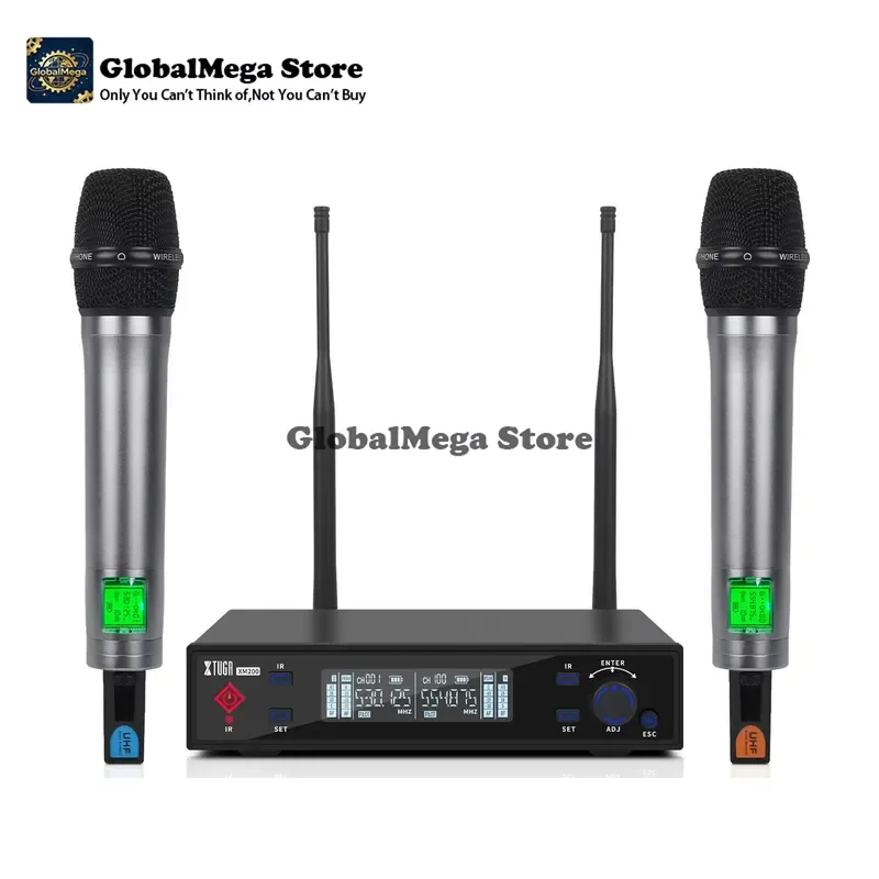 2026 Latest UHF Wireless Dynamic Microphone for Karaoke Home Church Singing 130M Range Professional Vocal Mic with Built-in