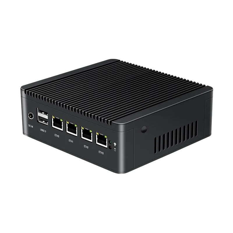 Industri Mini PC Celeron N4000 Prosesor DDR4 M.2 SSD 4x Intel i226V Ethernet HDMI DP Slot SIM mini-PCIe Ekspansi Win10 Linux