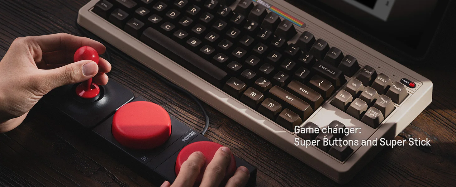 8BitDo Retro mechanische Tastatur, BT/2,4G/USB-C Hot-Swap-fähige Gaming-Tastatur mit 87 Tasten, zwei superprogrammierbare Tasten – Detail 10