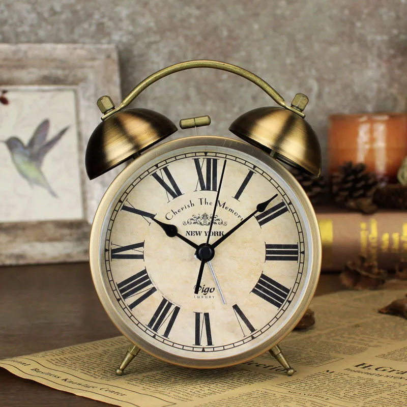 4Inch Metal Bell Retro Alarm Clock Alarm Clock Factory Hot Selling Products